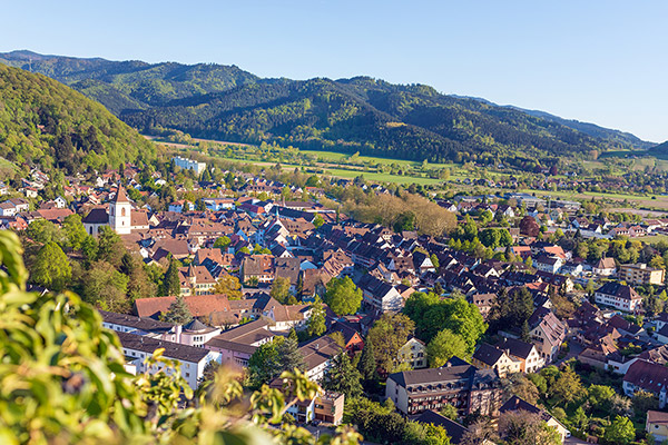 Blick auf Staufen vom Schlossberg